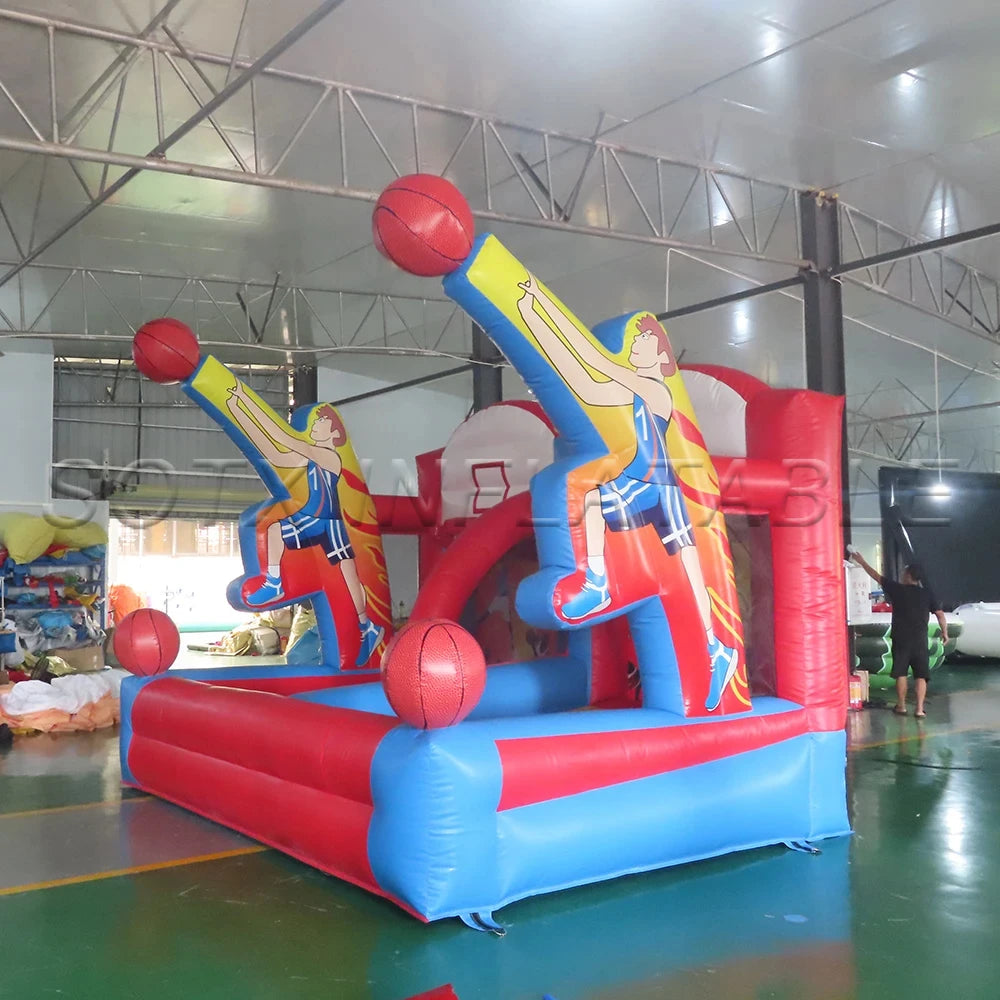 for Kids/Adults Play Free shipping 2 players PVC Inflatable Basketball Hoop Inflatable Basketball Goal shooting Game