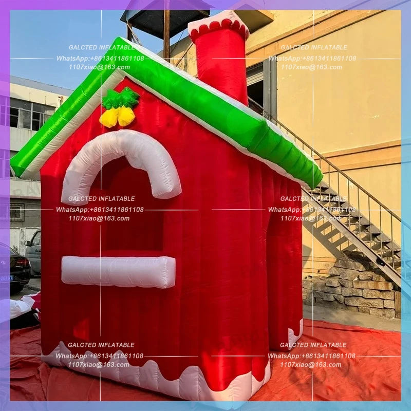 inflatable home giant festive children Red christmas  home for new year home decoration