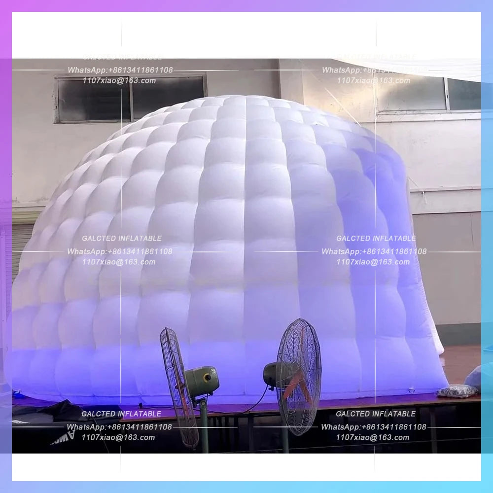 Inflatable Shell Tent Half Dome House Oxford Inflatable Igloo Dome Tent With Blower Air  For Party Trade Show Exhibition Events