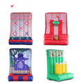 Adults Carnival Sport 4PCS Inflatable Basketball Toy Game Hoop Shooting Set 4 in 1 Inflatable Ring Toss Game for Kids