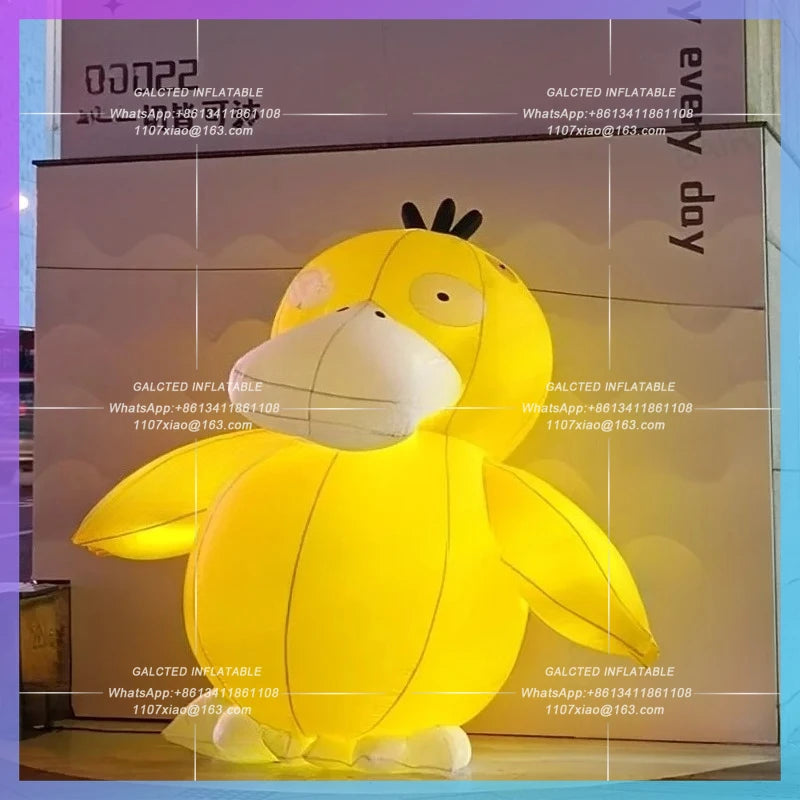 attractive people giant yellow duck Inflatable duck outdoor square activity