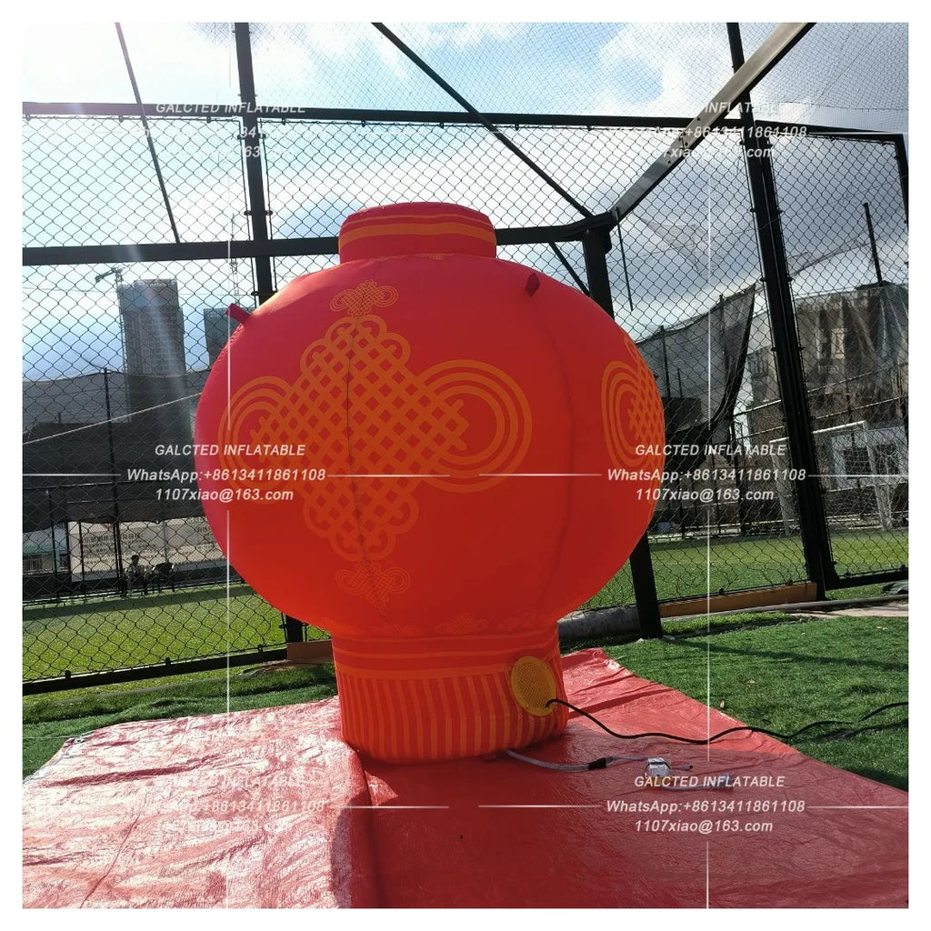 Inflatable Oriental Lantern With Blower Giant Outdoor Event Display And Grand Opening Advertising Decor