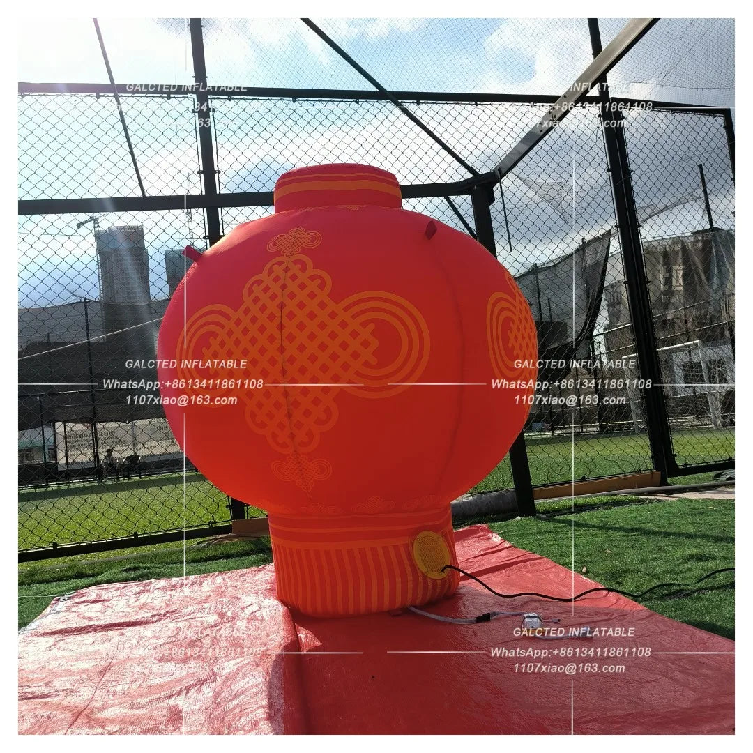 Inflatable Oriental Lantern With Blower Giant Outdoor Event Display And Grand Opening Advertising Decor