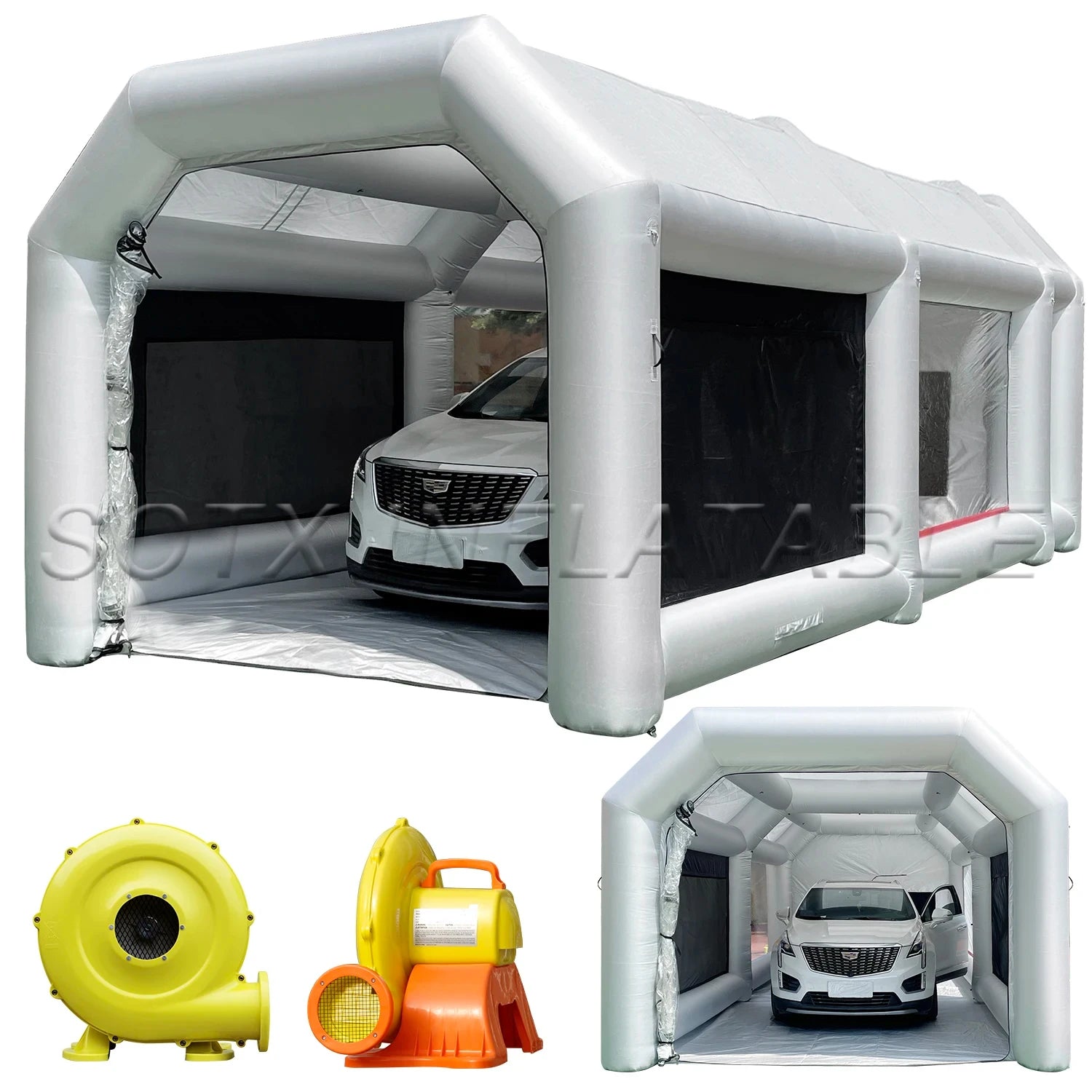 Workstation for sale Free shipping Movable inflatable spray paint booth car spray inflatable paint tent Parking Tent