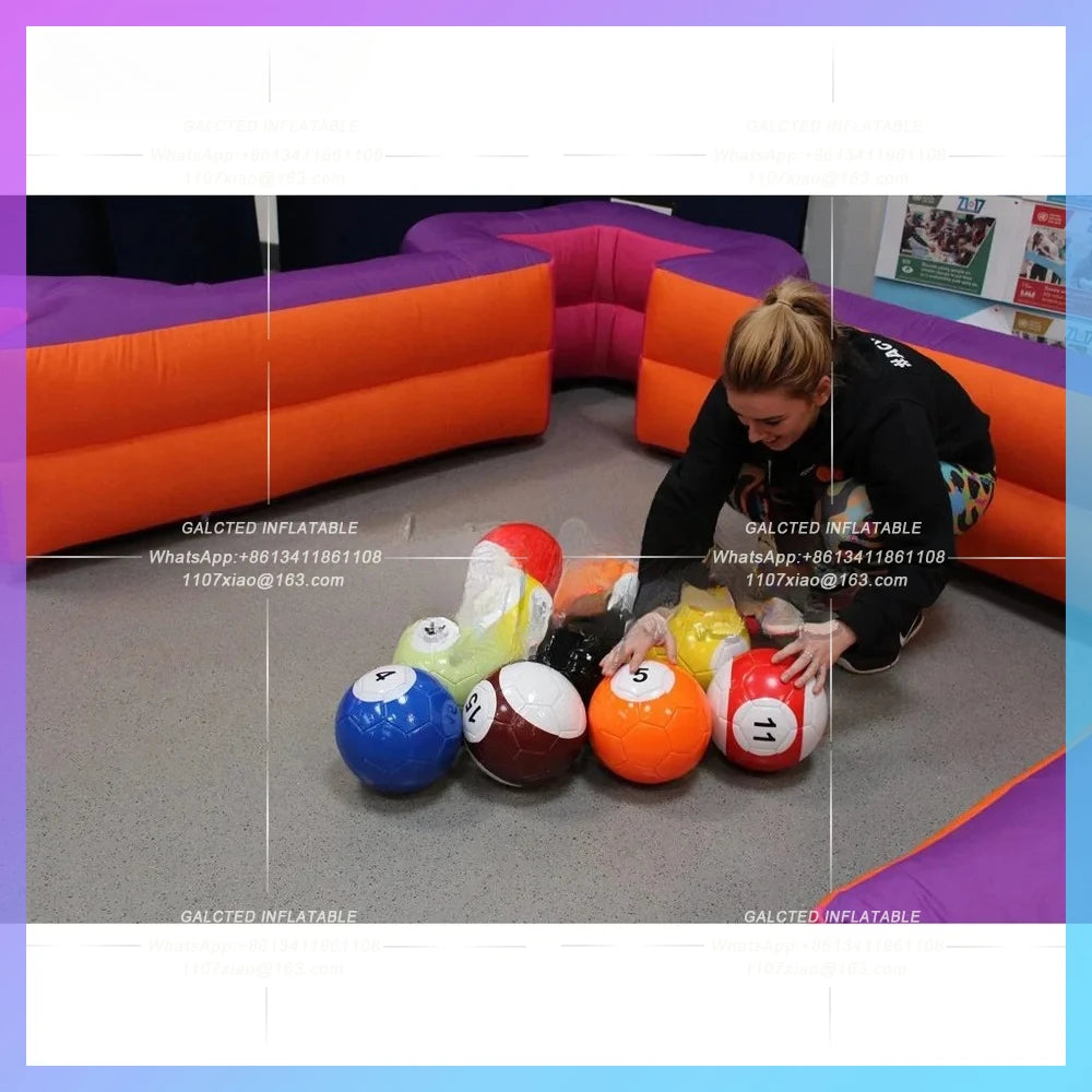 inflatable human football billiards Lightweight and mini oxford  inflatable table soccer game inflatable snooker pool for sale