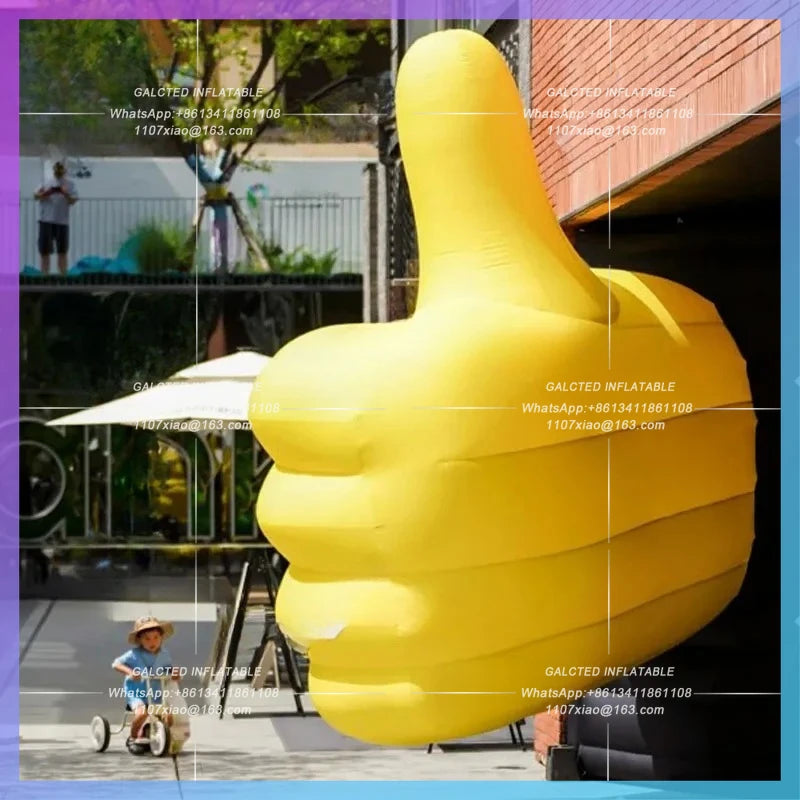 dopamine yellow atmosphere punch card Inflatable cartoon points praise thumbs up model praise life festival lighting props