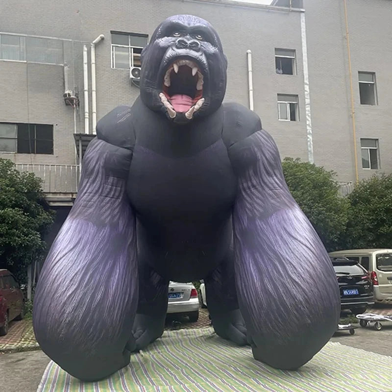 zoo camping theme park Halloween Inflatable simulation gorilla model atmosphere decorated children interaction