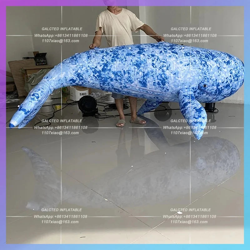 marine mammal star sperm Giant inflatable cartoon whale model  whale humpback whale mall bar stage hanging lights props