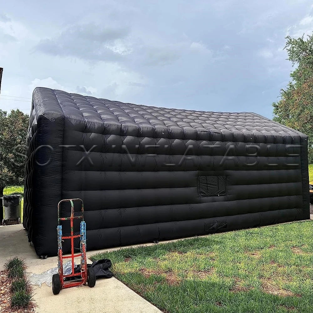 Company for Outdoor Black Inflatable Cube Wedding Tent Portable Nightclub Tent Party Pavilion Square Gazebo Event Room