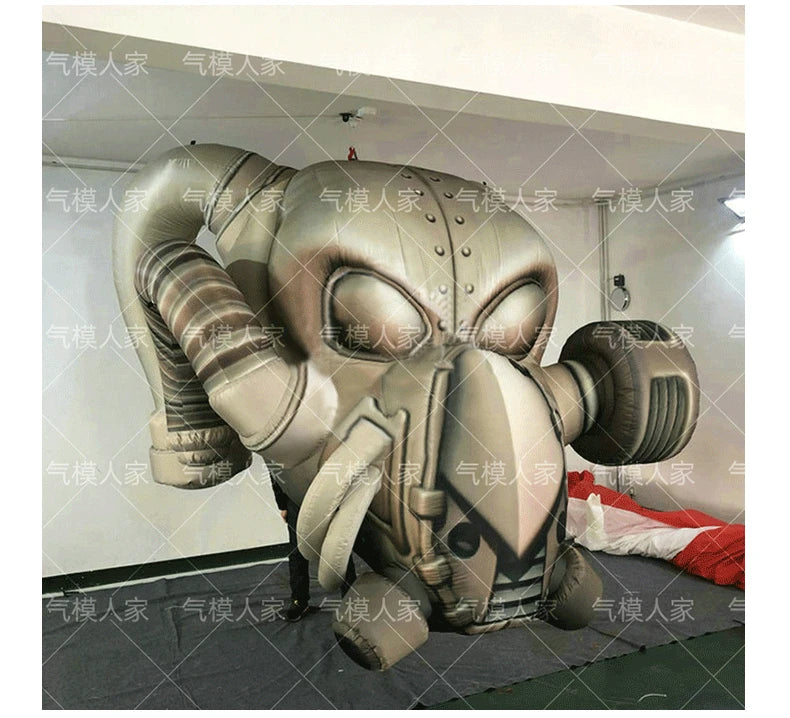Inflatable Bull Head Robot - Perfect for Halloween, Bar Decorations, Nightclub Ambience, and Event Props