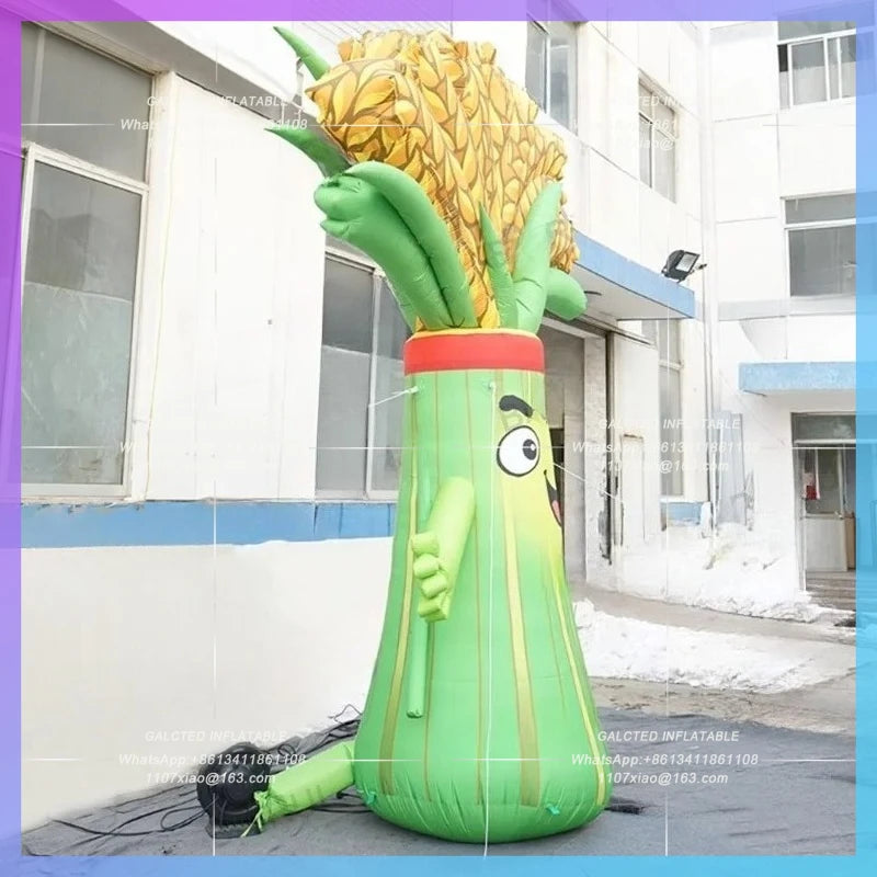 rice green vegetable food Giant 3m inflatable paddy farmer food safety promotion conference prop cartoon man