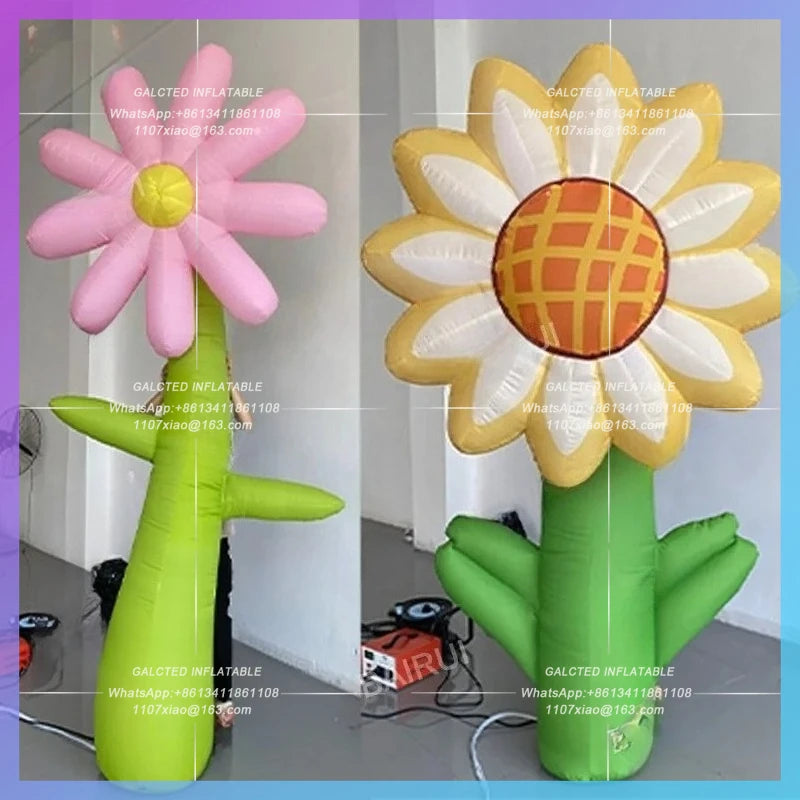 rich flowers, shower flower Customize inflatable sunflower, for shopping advertising decoration