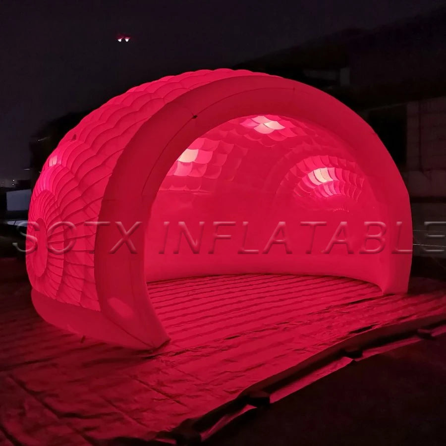 Home Garden Fashionable Romantic Portable Air Supported Luan Shaped Inflatable Bar Tent For Sweet Lovers Couple Party in