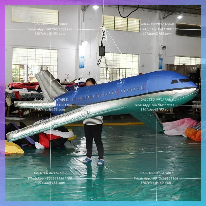 Hanging Balloon Advertising Aircraft / Hot Sale 20ft Giant Inflatable Plane / 6M Aero Blow Up For Decoration - BG-M0127