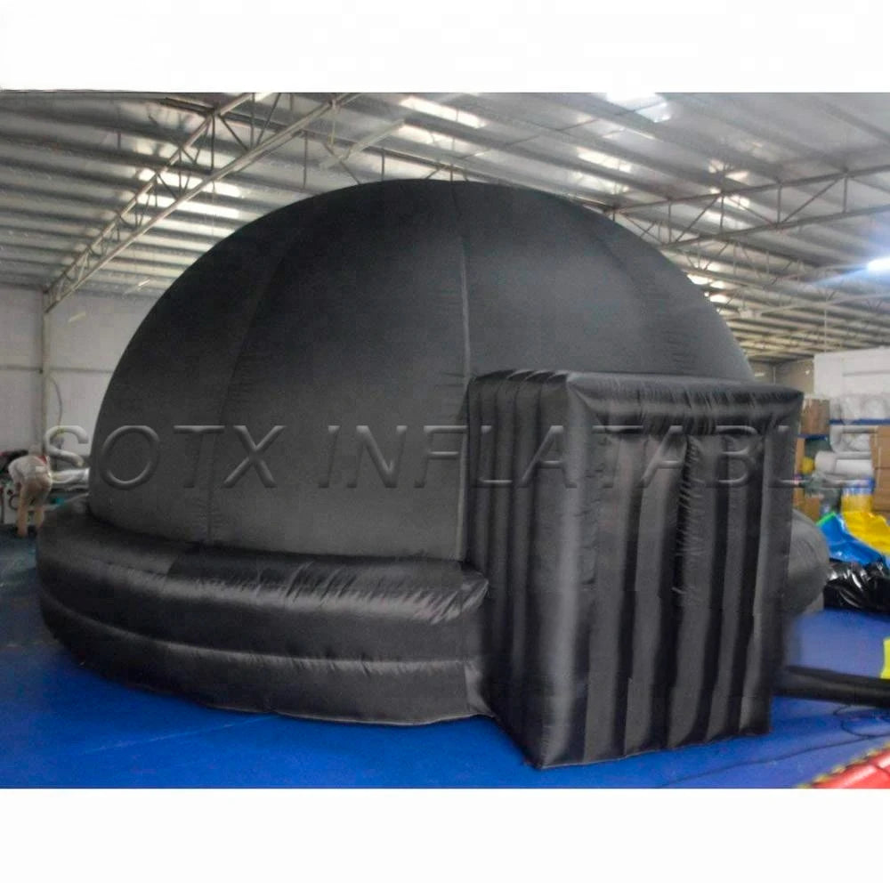 Education Event 6 M Mobile Black Inflatable Planetarium Dome,360 Degree Astronomical Tent Movie Cinema Area For Science