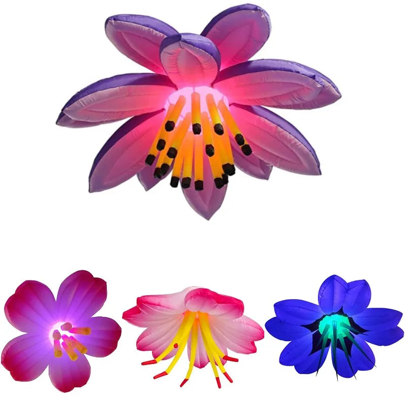 Giant Inflatable Flower Decorations Inflatable Hanging Flower with Remote Controller Air Blower for Ceiling Bar Advertisin