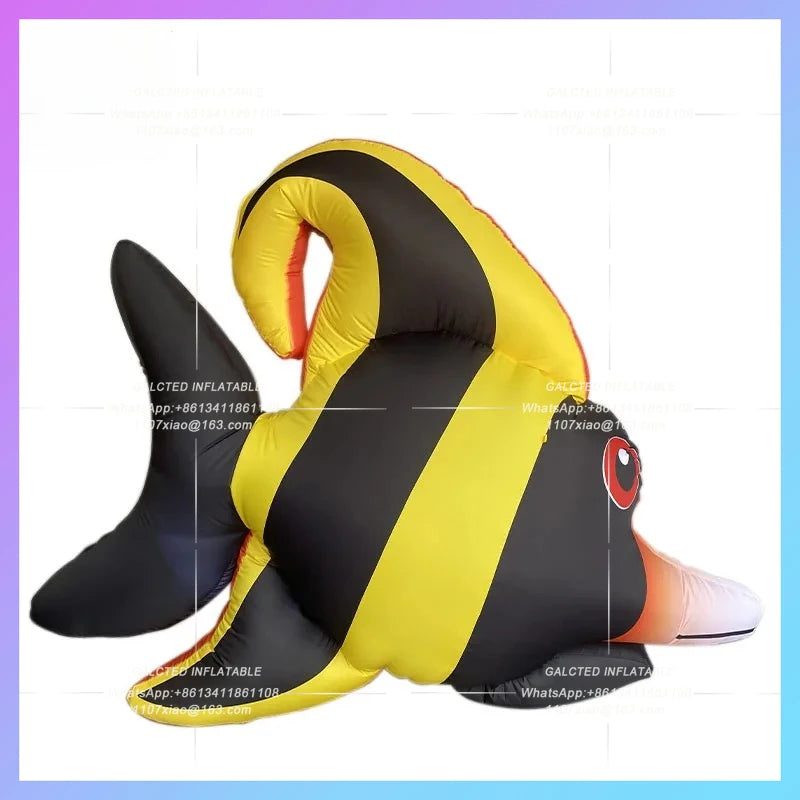 Plaice Underwater World Marine Large inflatable tropical fish model simulation Theme Park Stage Parade Interactive Props