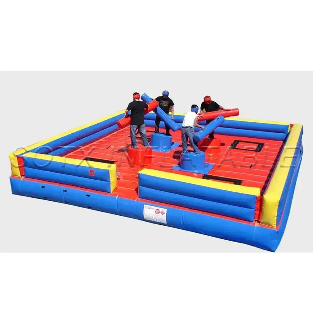 Interactive Challenge Backyard Pedestal Inflatable Gladiator Game Inflatable Jousting Arena PVC Fighting Arena For Outdoor