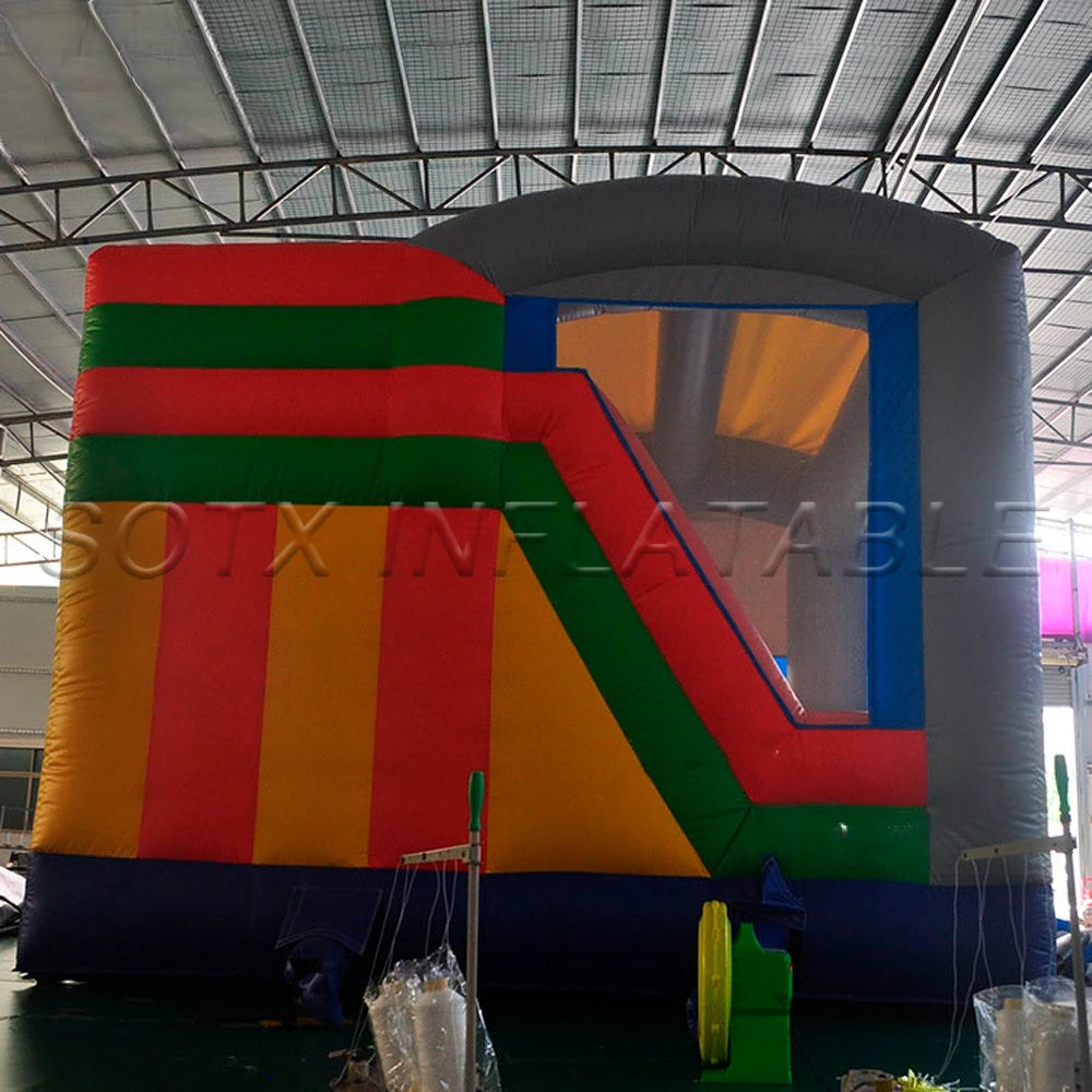 Castle Combo Elephant Inflatable Bouncy Castle With Slip Slide Customized Kids Bounce House Air Jumper Jumping