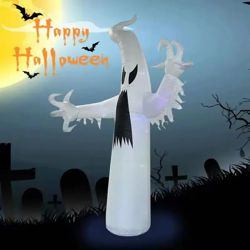 Inflatable Scary 4M Giant Halloween Flying Ghost With Build-In Led For Outdoor Halloween Party Yard, Garden, Lawn Decoration
