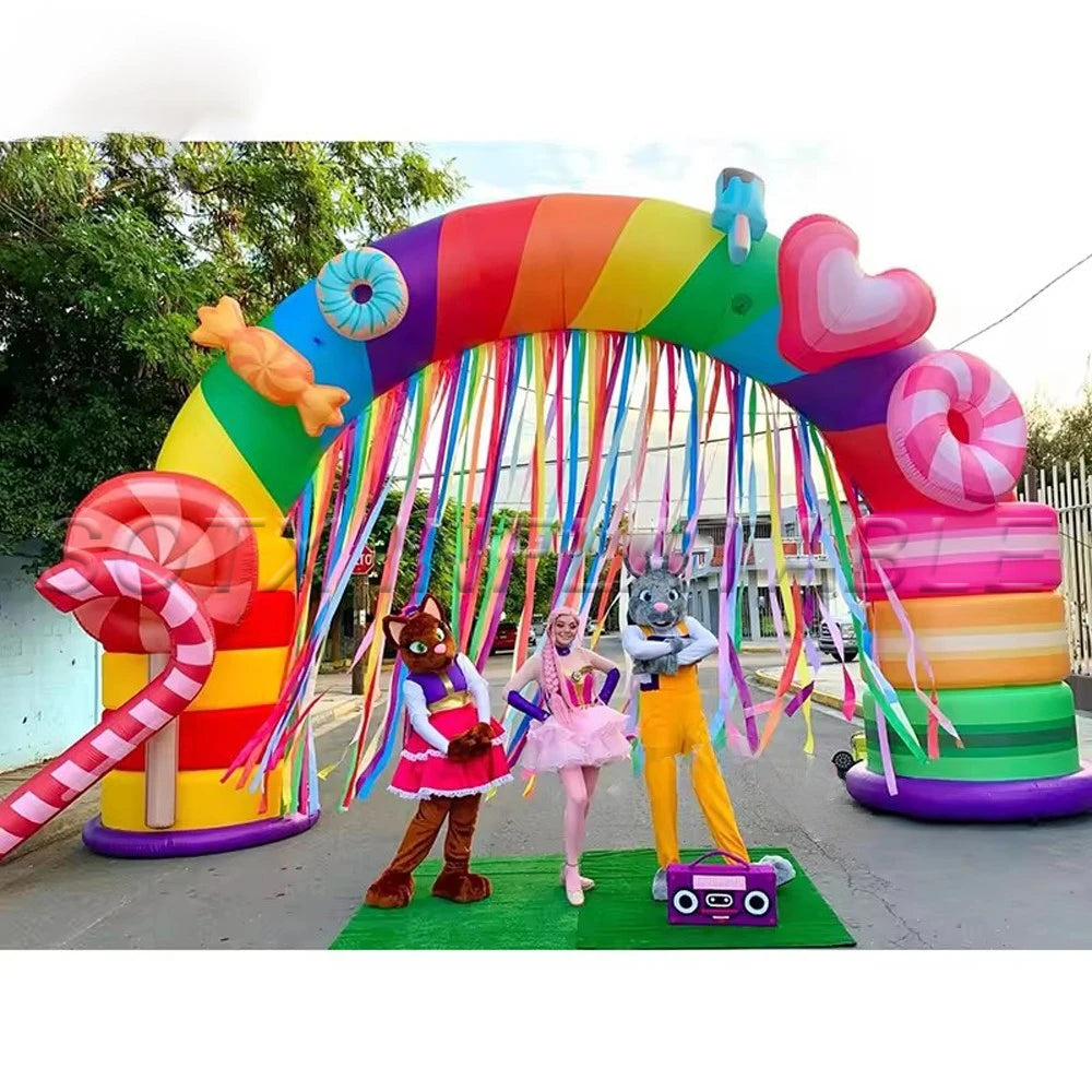 For Halloween Decoration Outdoor Inflatable Clown Arch Circus Entry Decor Giant Clown Model Entrance Archway Welcome Door Gate