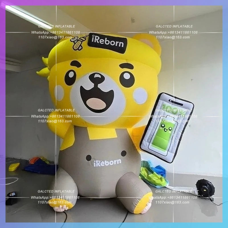 charge phone balloon bear Cartoon inflatable bear advertising