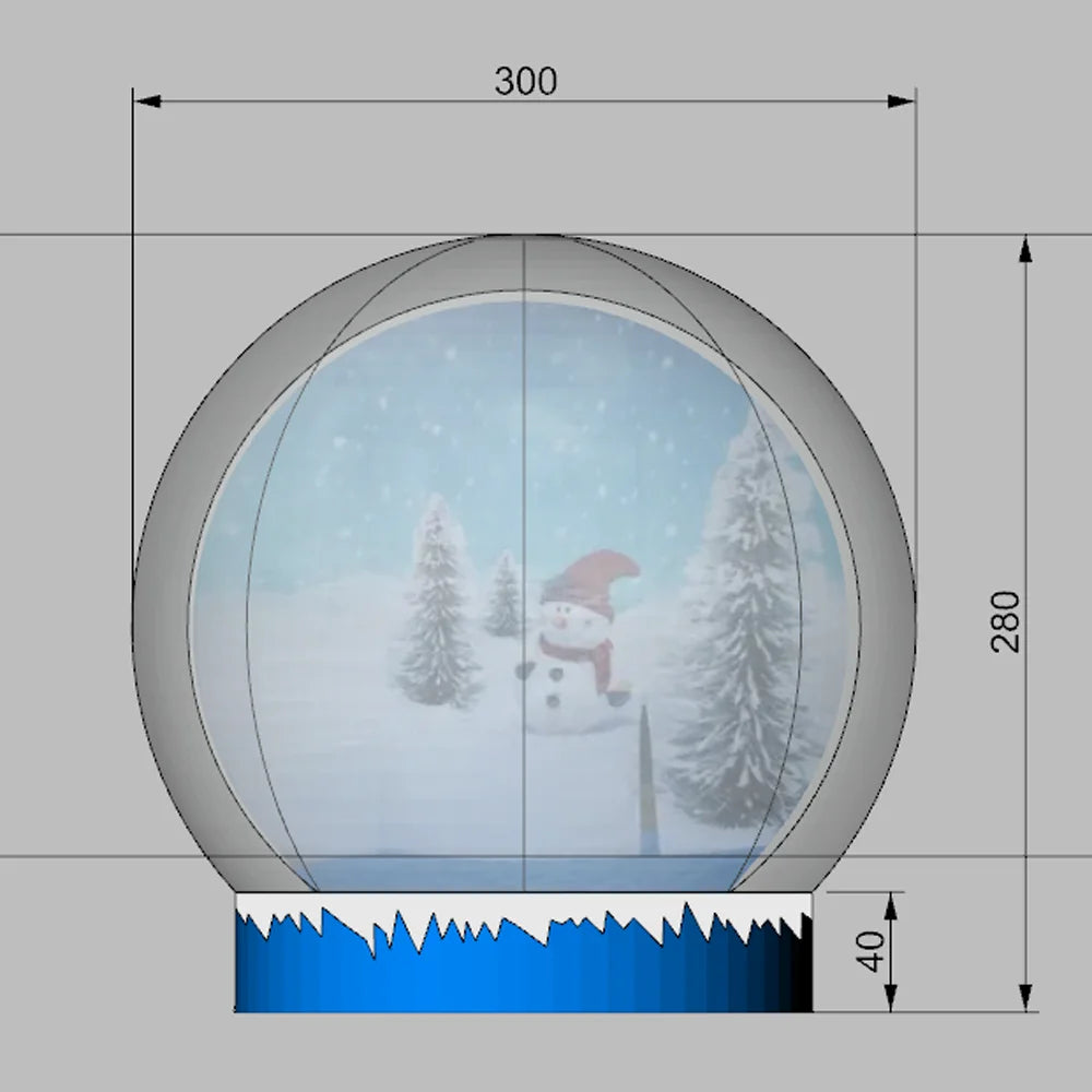 Snow Globe3m Giant Inflatable Photo Booth Tent Life Size Outdoor Blow Up Inflatable Snow Ball Balloon For Christmas Decoration