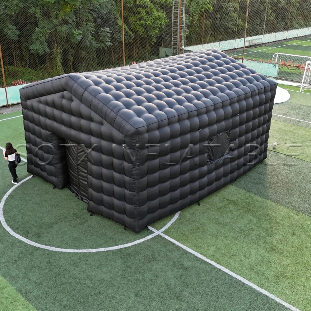 Movable Disco Castle 8m Black Party Inflatable Nightclub Tent Giant Inflatable Cube Booth Disco Nightclub Tent Outdoor
