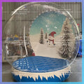Photo Booth Tent Life Size 3m Giant Inflatable Snow Globe Outdoor Blow Up Inflatable Snow Ball Balloon For Christmas Decoration