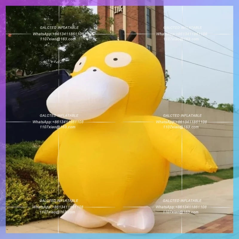 attractive people giant yellow duck Inflatable duck outdoor square activity