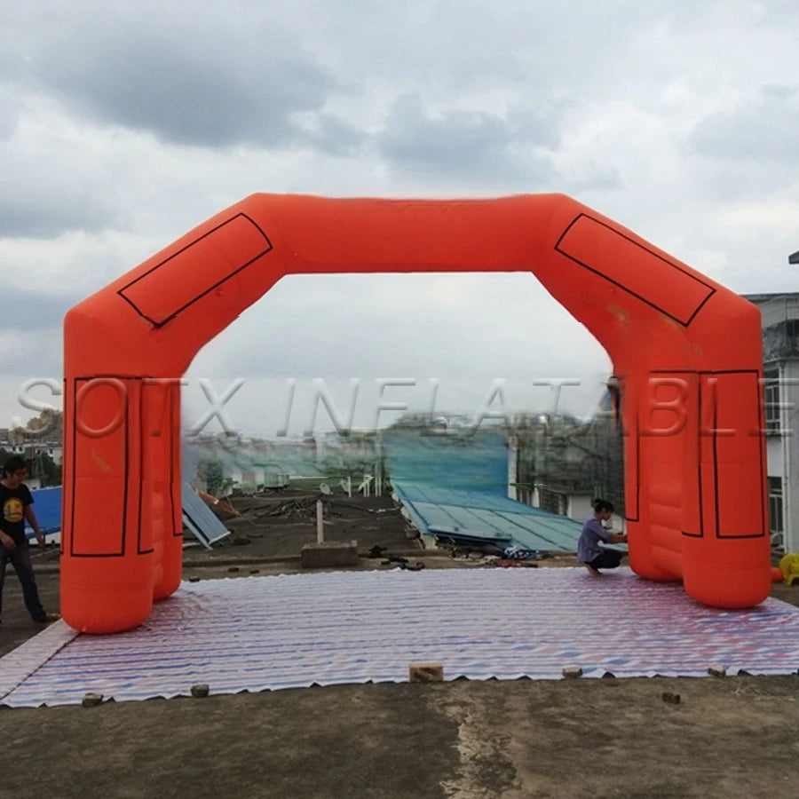 archway for USA 6m w Orange standing freely Athletic arch balloon inflatable entryways angular tube