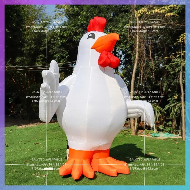 Inflatable Cartoon Chicken Toys Inflatable Toys 3m Tall  10ft Airblow Cock Balloon For Shop Event Decoration-Toys