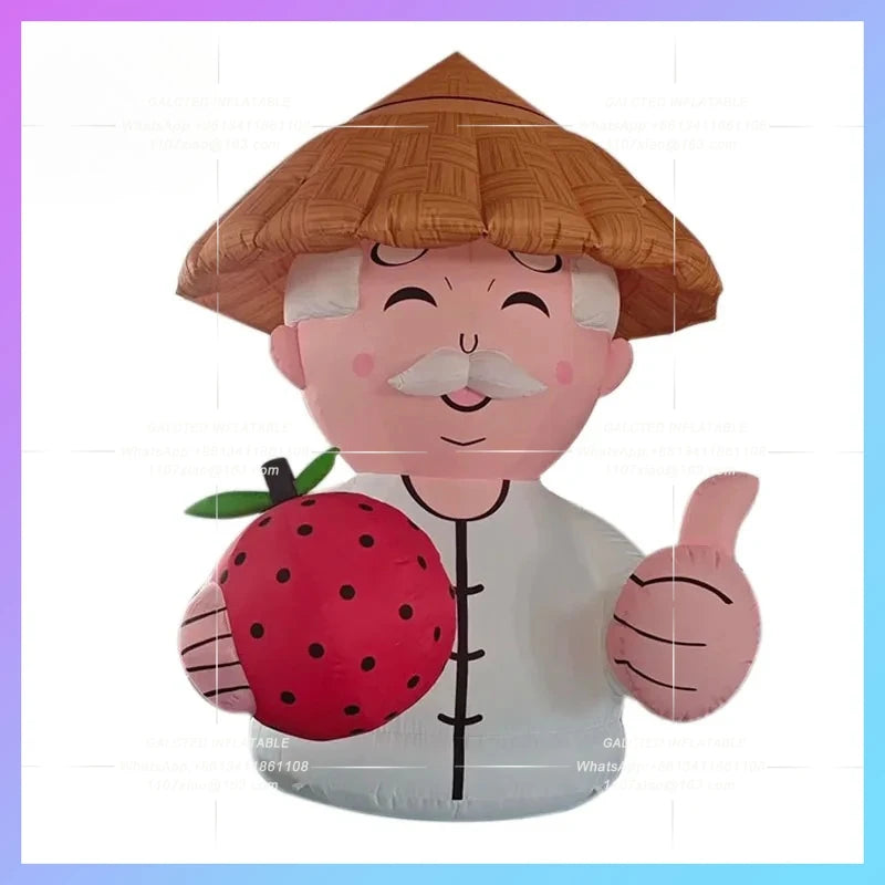 Fruit Festival Village Fair Inflatable Hat Farmers Air ModelHarvest Celebration Parade Enterprise Custom Mascot Decoration