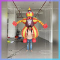 Interactive atmosphere drainage Bar Playground  inflatable clown model backpack