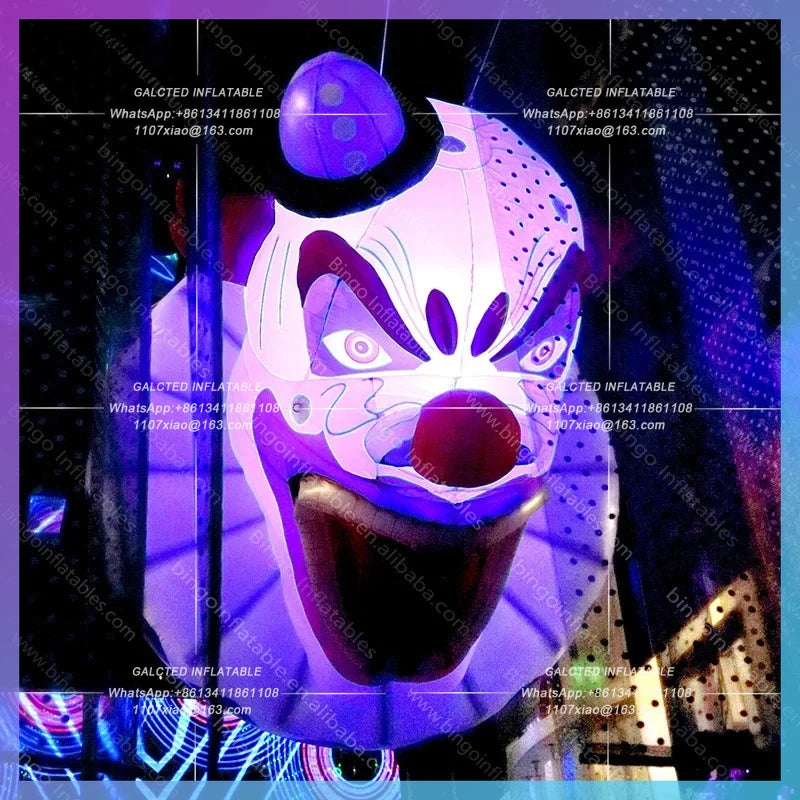 inflatable halloween clown Inflatable Toys 8.5 feet tall giant inflatable halloween clown mask 2.6 meters high  with LEDs toys