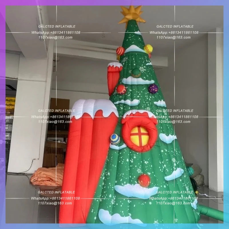 inflatable tree home children playground 2025 christmas decoration balloon house new santa claus gift tent house