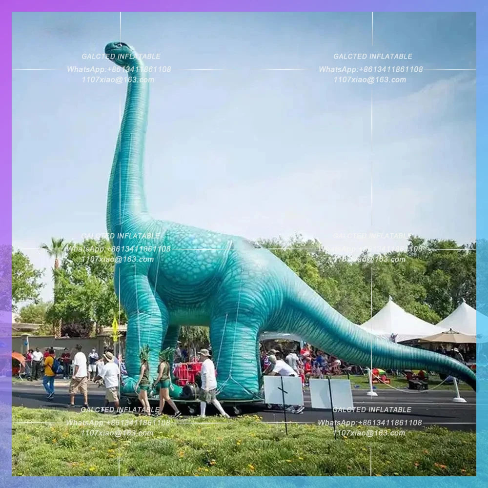 Inflatable Brachiosaurus Dinosaur Jurassic Period Theme 8m Giant Air Blow Up Tallest Dinosaur With Long Neck For Outdoor Adverti