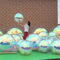 Party Hanging Decoration Iridescent And Silvery Inflatable Mirror Ball Giant Mirror Balloon Disco Sphere For Wedding Nightclub