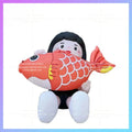 Lucky Girl this Chinese New Year shopping Inflatable Koi Girl Air Model mall in Chinatown lighting layout atmosphere