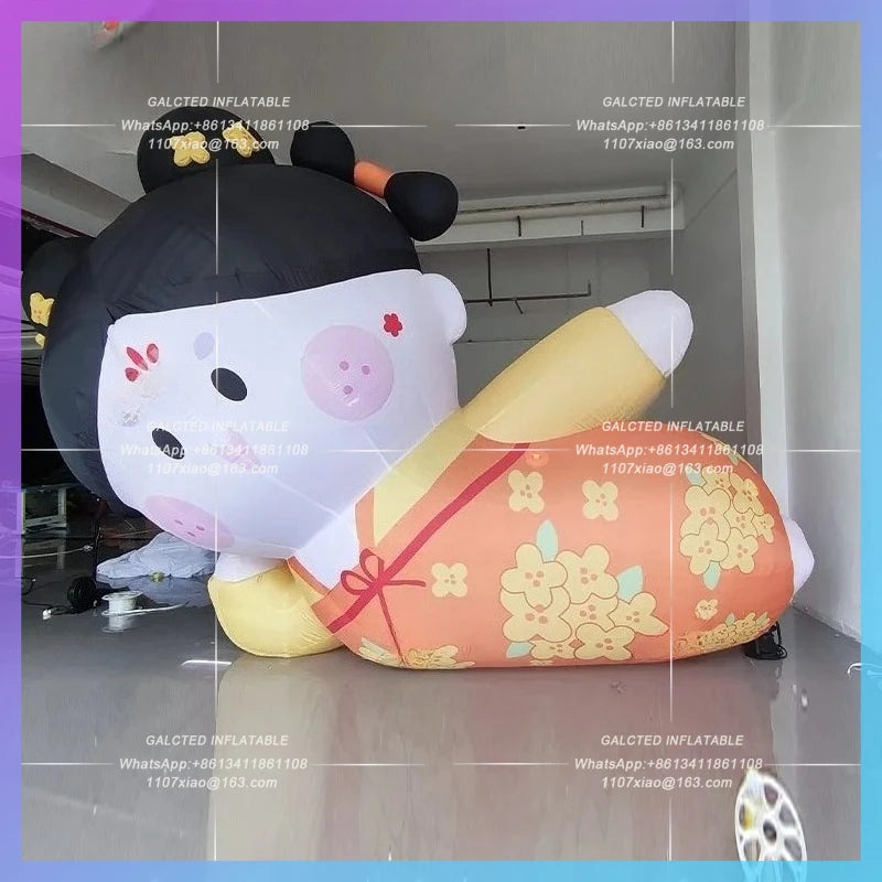 Tang dynasty dress lying Inflatable cartoon Xiao Douyuan Osmanthus model of the in mid-autumn lantern props