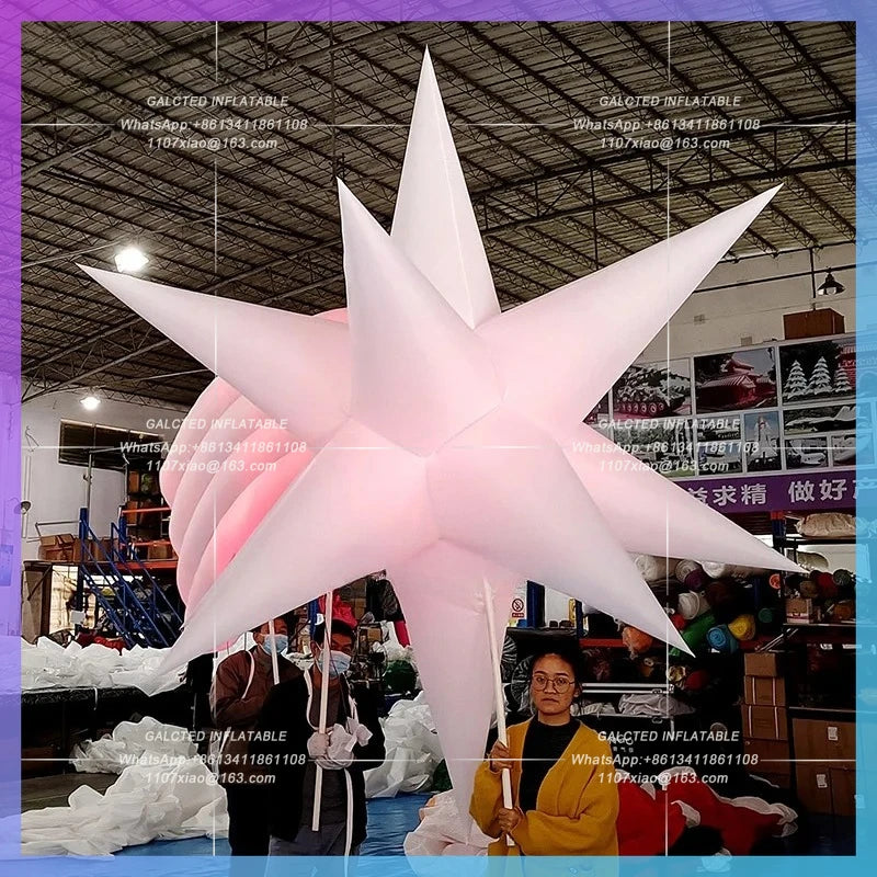 Inflatable Star Balloon With Changing Lights Customized Inflatable Meteor Walking For Event Parade Decoration-Toys