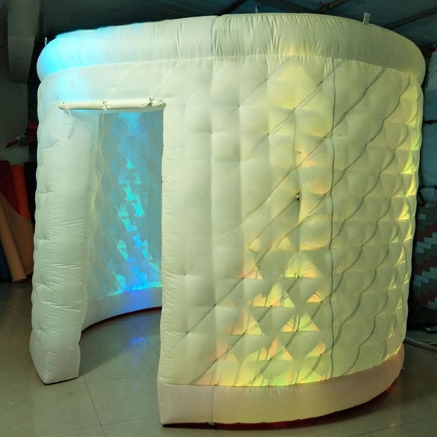 Wedding and Exhibition Nice Design 3m Led Inflatable Photo Booth Props foto Pod Kiosk Photo Station for