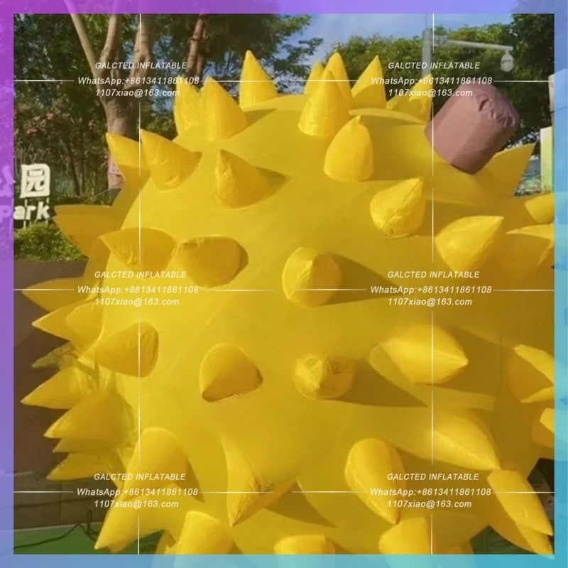 Inflatable Durian Fruit Balloon Factory Complete Giant Durian with Air Blower for Store Promotion