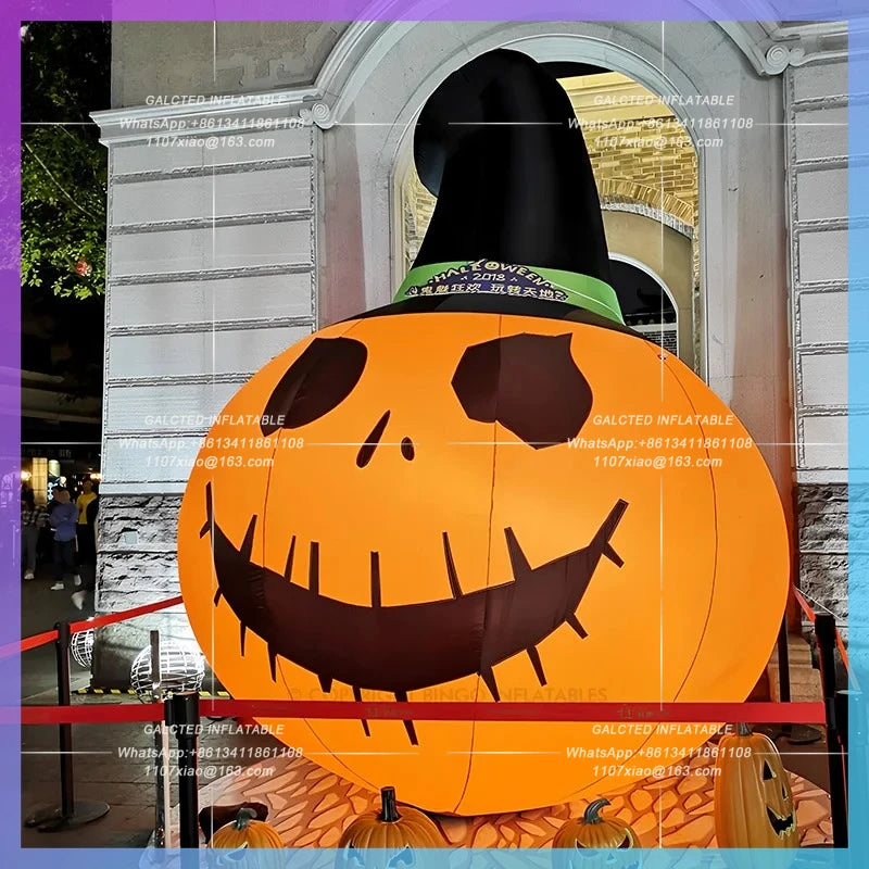 Halloween Party Horror Decoration Inflatable Toys Ghost Pumpkin Balloon With LED Lights For Props-Toys