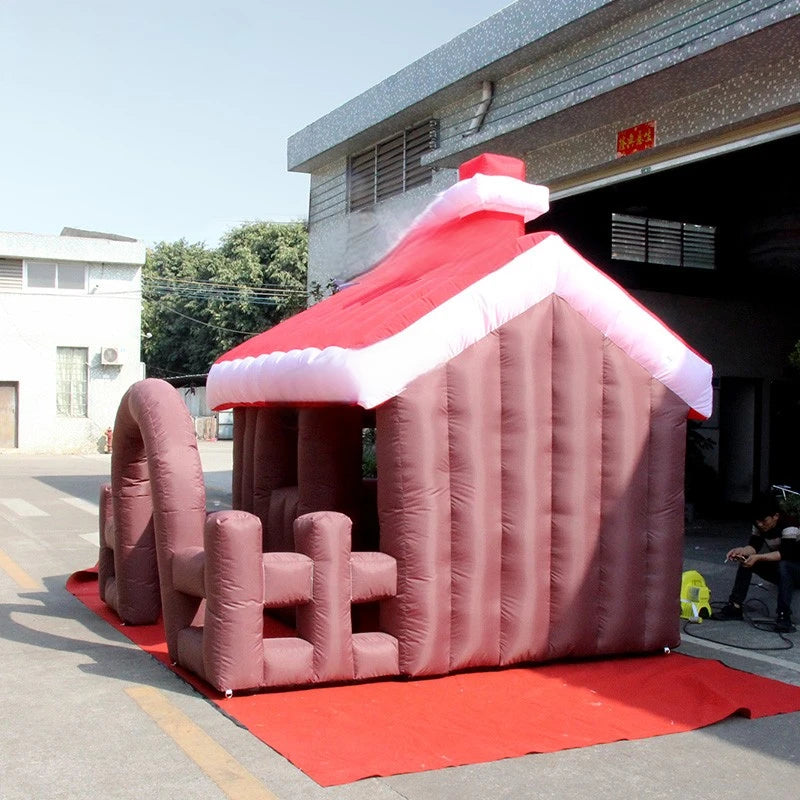Meters Outdoor Exquisite 3x3x3 Decoration Use Inflatable Christmas House / 9.8ft Inflated Xmas Villa For Kids - Toys