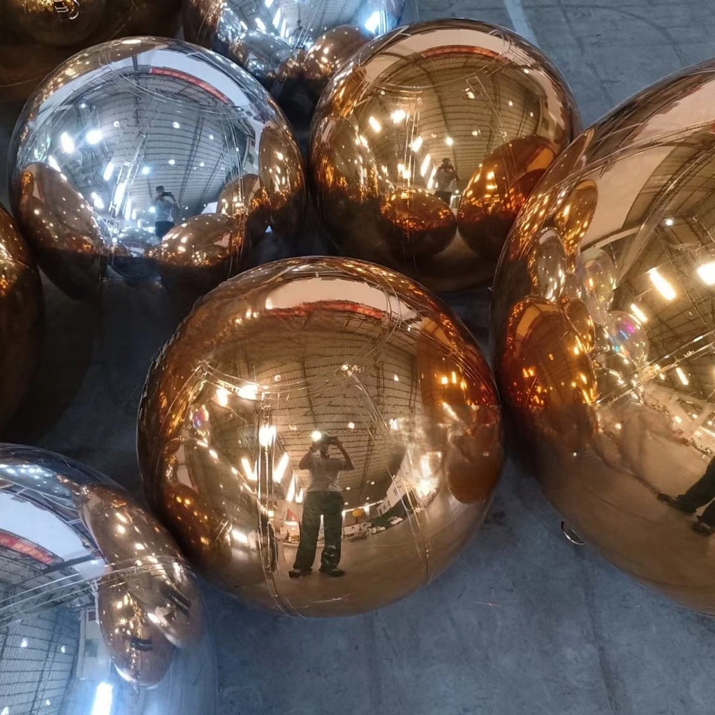 Reflective Balloon/Golden Colorful PVC Inflatable Christmas Mirror Balloon/Inflatable Ball Mirror Balloon Cheap