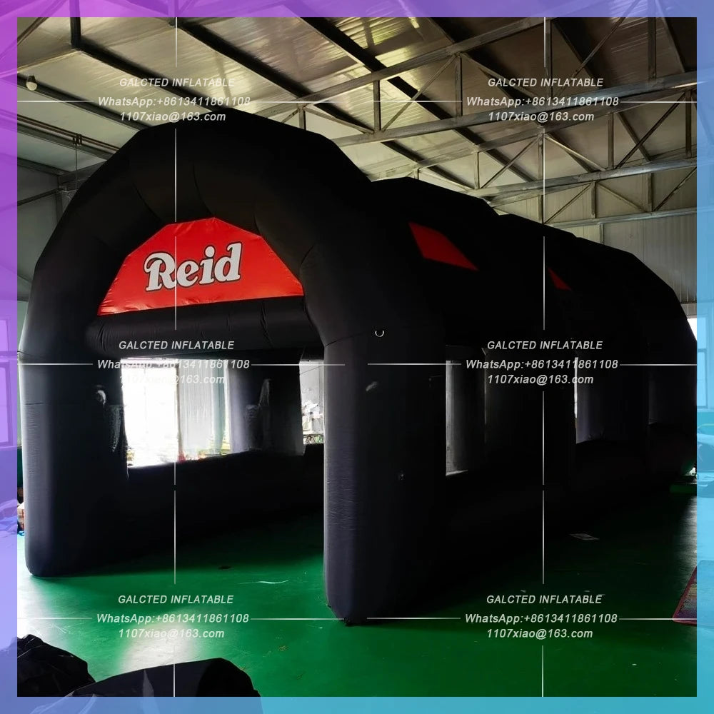 Inflatable Tunnel Tent,Arch Dome 8x4x3.5meters Huge  Inflatable Tunnel Entrance,Black Marquee Car Cover Garage For Outdoor Event