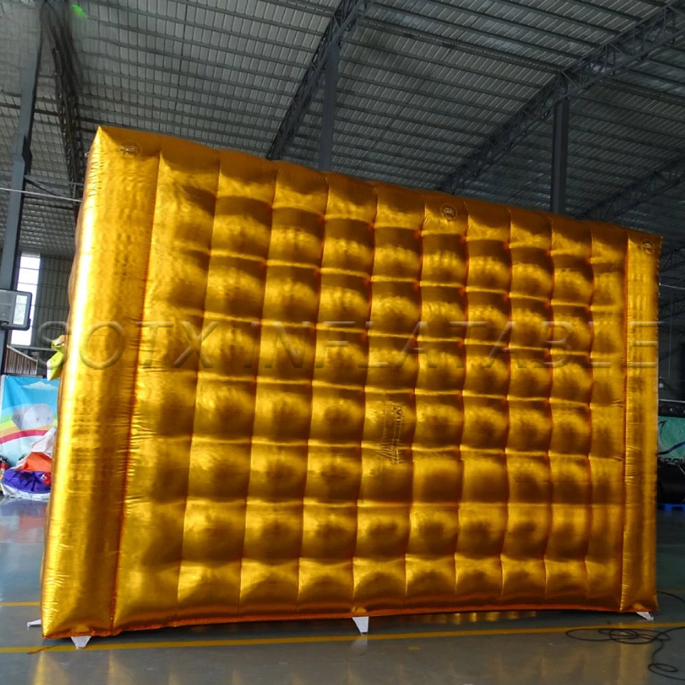 Camping Outdoor Decoration Gaint Customize Gold/Sliver Blow Up Inflatable Cube Tent With Factory Price For Wedding Party Events