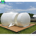 Free Air Blower Beautiful 5m Inflatable Bubble Tent With Tunnel Black Transparent Clear Dome Hotel For Outdoor Camping