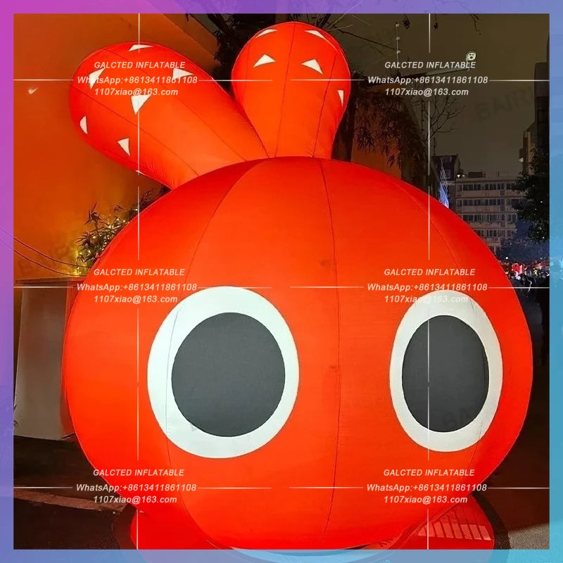 inflatable rabbit white light rabbit Factory production  cartoon rabbit head animal park decoration